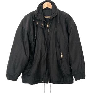 Vintage Bogner Ski Winter Jacket Black Gold Windbreaker Made in USA Women’s 12